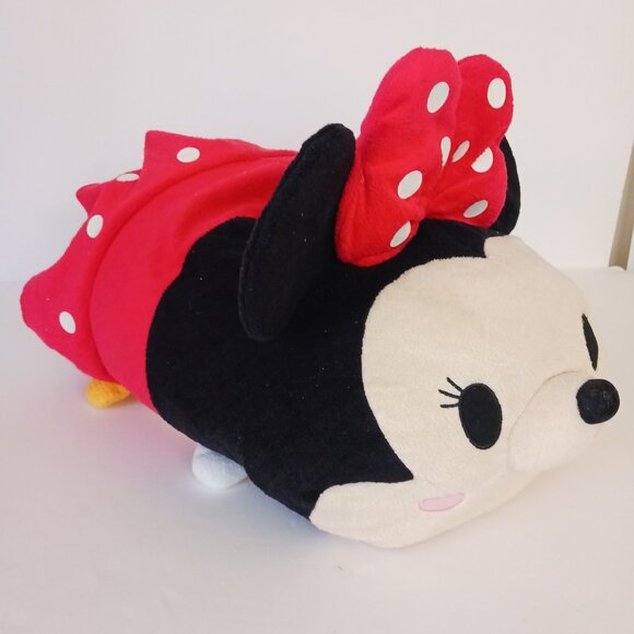 Disney Store Minnie Mouse Tsum Tsum Plush Stuffed Animal Red Bow Jumbo Large 19” - Picture 5 of 11